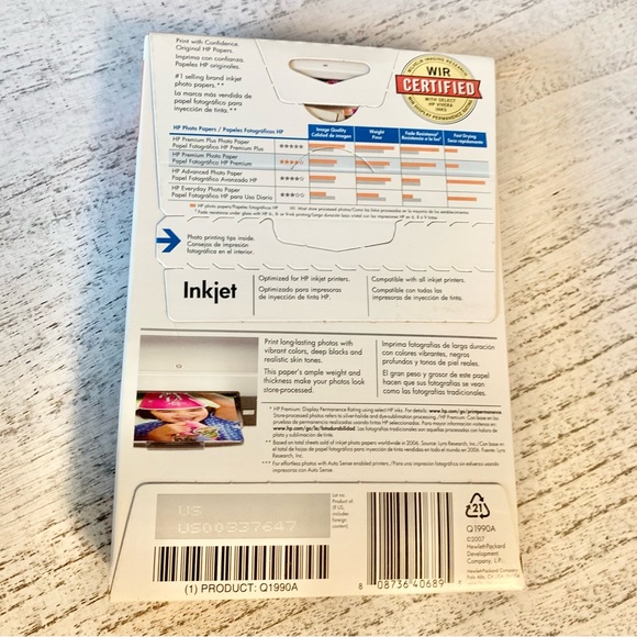 HP Premium Photo Printer Picture Paper NEW 100 sheets Glossy 4x6” - Picture 6 of 7